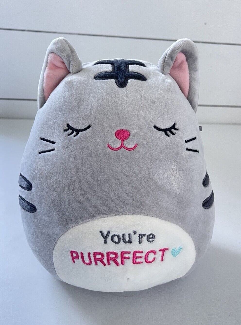 Squishmallow Valentine's You're Purrfect Tally The Tabby Cat 8" Stuffed Plush